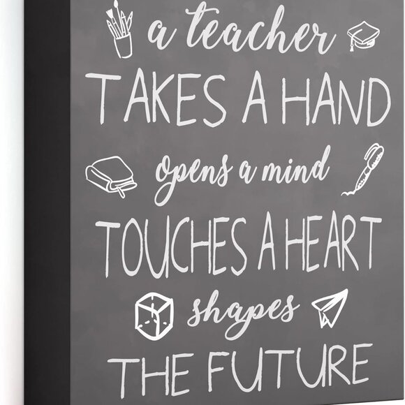 Accessories - Wooden Box Sign Motivational Desk Decor, Inspirational Office Desk Decorations f